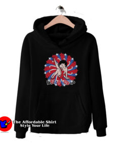 Vintage Betty Boop Red and Blue Splash Hoodie