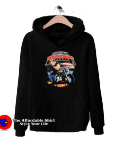 Cartoon Popeye Biker Motorcycle Patriotic Ride Hoodie