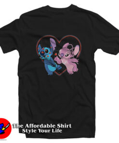 Disney Lilo and Stitch Angel Heart Kisses T-Shirt