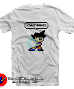 Funny Dragon Ball 8-bit Goku Kamehame T-Shirt