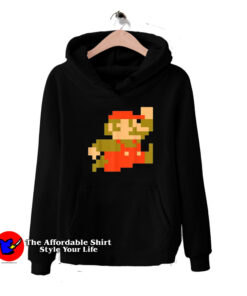 Funny Super Mario 8-bit Pixel Jump Unisex Hoodie