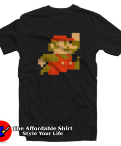 Funny Super Mario 8-bit Pixel Jump Unisex T-Shirt