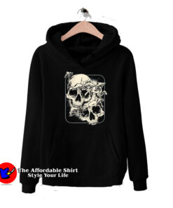 Skull Morel Mushrooms Mycologist Goth Hoodie