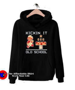 Super Mario Kickin It Old School 8-Bit Unisex Hoodie