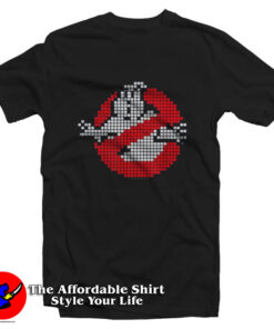 Vintage Ghostbusters 8 Bit Logo Inspired T-Shirt