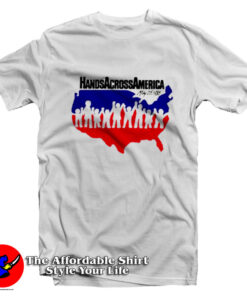 Cool Retro Hands Across America 1986 T-Shirt