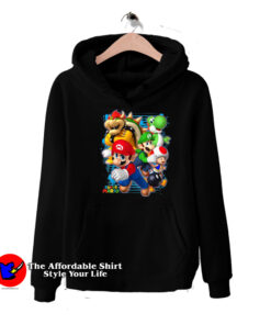Super Mario Luigi Bowser Spray Paint Hoodie