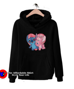 Disney Stitch And Angel Kissin Unisex Hoodie
