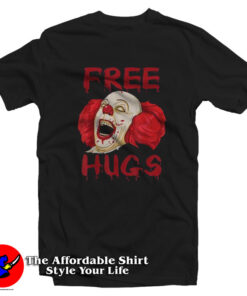 Halloween Free Hugs Clown Evil Killer Graphic T-Shirt