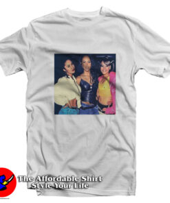 Vintage Portrait Aaliyah Selena Left Eye Graphic T-Shirt