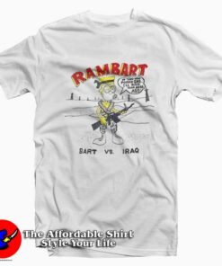 Bart Simpson Rambo Rambart Funny Parody T-Shirt