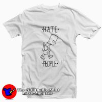 Bart Simpsons Hate People Graphic Unisex T-Shirt