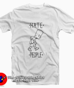 Bart Simpsons Hate People Graphic Unisex T-Shirt