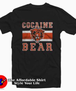 Chicago Bears Cocaine Bear Graphic T-Shirt