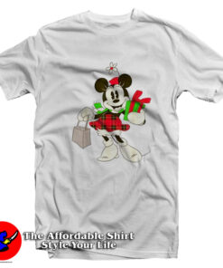 Disney Vintage Minnie Mouse Retro Christmas T-Shirt
