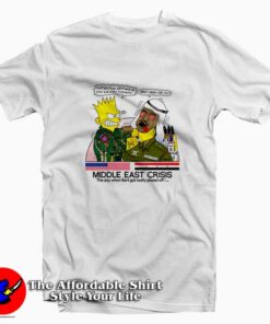 Funny Bart Simpson Middle East Crisis Tshirt