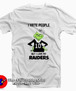 Grinch I Hate People But I Love My Raiders T-Shirt