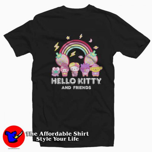 Hello Kitty And Friends Strawberry Rainbow Tshirt 500x500 Hello Kitty And Friends Strawberry Rainbow T Shirt On Sale