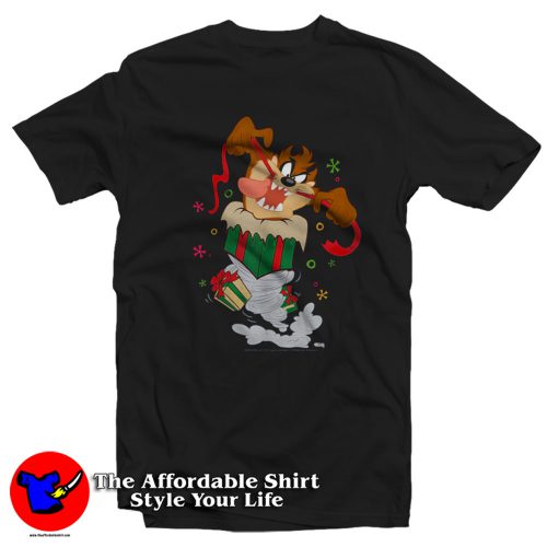 Looney Tunes Christmas Taz Funny T Shirt 500x500 Looney Tunes Christmas Taz Funny T Shirt On Sale