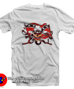 Rebel Confederate Snake N Skull Flag T-Shirt