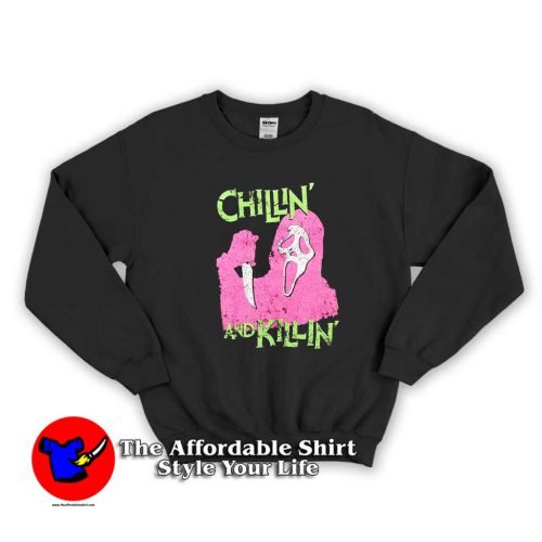 Scream Ghost Face Chillin And Killin Unisex Sweater 500x500 Scream Ghost Face Chillin And Killin Unisex Sweatshirt On Sale