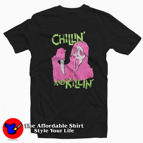Scream Ghost Face Chillin And Killin Unisex Tshirt 500x500 Scream Ghost Face Chillin And Killin Unisex T Shirt On Sale
