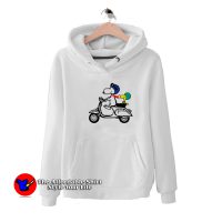 Snoopy and Woodstock on a Vespa Hoodie