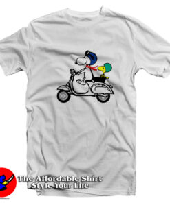 Snoopy and Woodstock on a Vespa T-Shirt