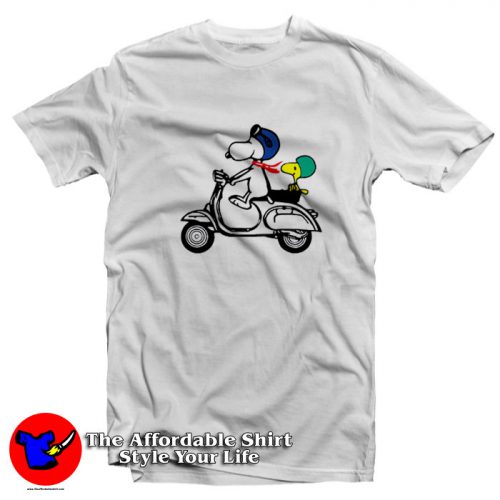 Snoopy and Woodstock on a Vespa Hoodie T Shirt 500x500 Snoopy and Woodstock on a Vespa T Shirt On Sale