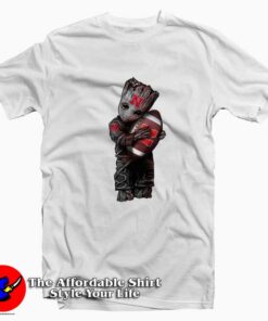 Baby Groot Hug Nebraska Cornhuskers T-Shirt