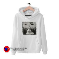 Funny Cat And Ufo Graphic Unisex Hoodie