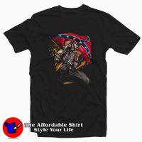 Skull Redneck Confederate Battle Flag T-Shirt