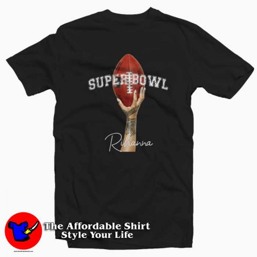 Superbowl Halftime Rihanna American Football Tshirt 500x500 Superbowl Halftime Rihanna American Football T Shirt On Sale