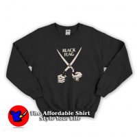 Black Flag Scissors Vintage Graphic Sweatshirt