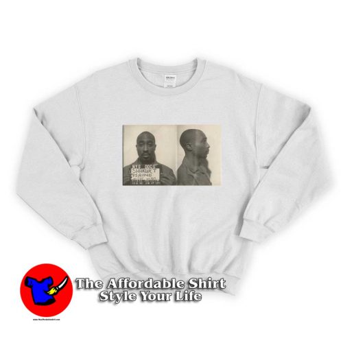 Tupac Shakur Original Prison Mugshot Graphic Sweater 500x500 Tupac Shakur Original Prison Mugshot Graphic Sweatshirt On Sale
