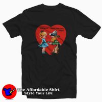 Vintage Valentine's Day Girl With Cowboy T-Shirt