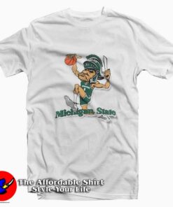 Michigan State Dunking Gruff Sparty Funny T-Shirt