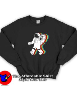 Reality Glitch Funky spaceman Graphic Sweatshirt