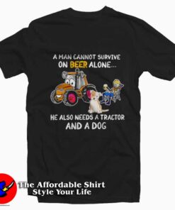 A Man Cannot Survive A Beer Alone Funny T-Shirt
