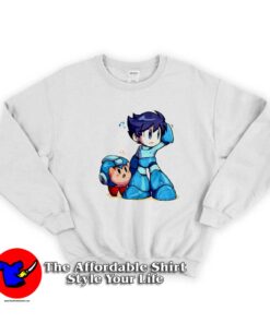 Parody Kirby x Megaboy Rockman Cute Unisex Sweatshirt