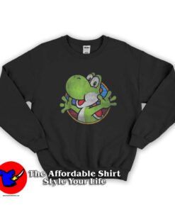 Super Mario Yoshi Color Fade Circle Funny Sweatshirt