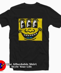 Vintage Funny Smiley Keith Haring Graphic T-Shirt