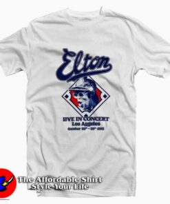 Elton John Live In Los Angeles Vintage Graphic T-Shirt