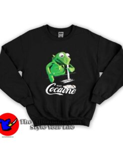 Funny Kermit The Frog Enjoy Cocaine Graphic Sweatshirt