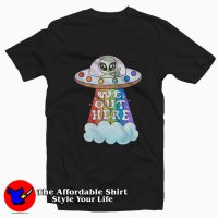 Pride We Out Here Alien Graphic Unisex T-Shirt