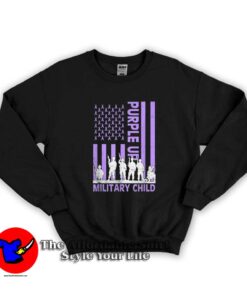 Purple Up for Military Child Funny Graphic Sweatshirt