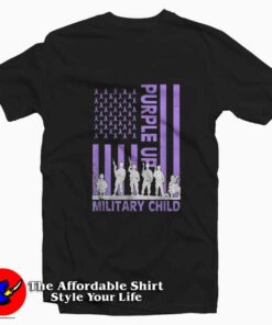 Purple Up for Military Child Funny Graphic T-Shirt