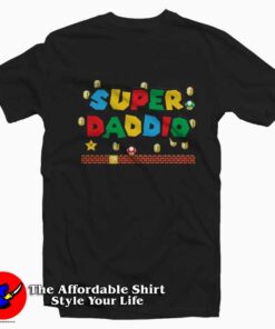 Super Daddio Parody Super Mario Graphic T-Shirt