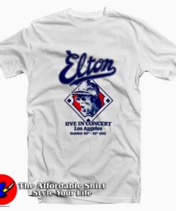 Vintage Elton John Live In Los Angeles 1975 T-Shirt