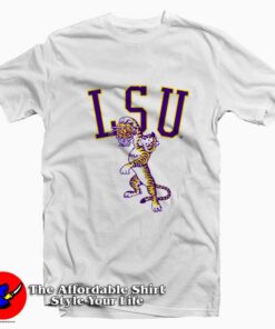 Vintage LSU Drunking Tiger Basketball Funny T-Shirt
